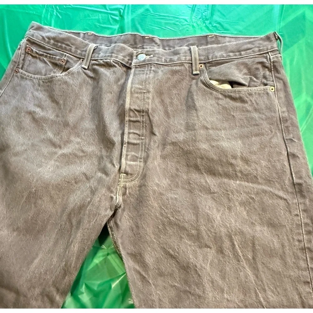 Levi's 501 XX Jeans Washed Charcoal Button Fly Men's 44x34 Straight Fit Selvedge